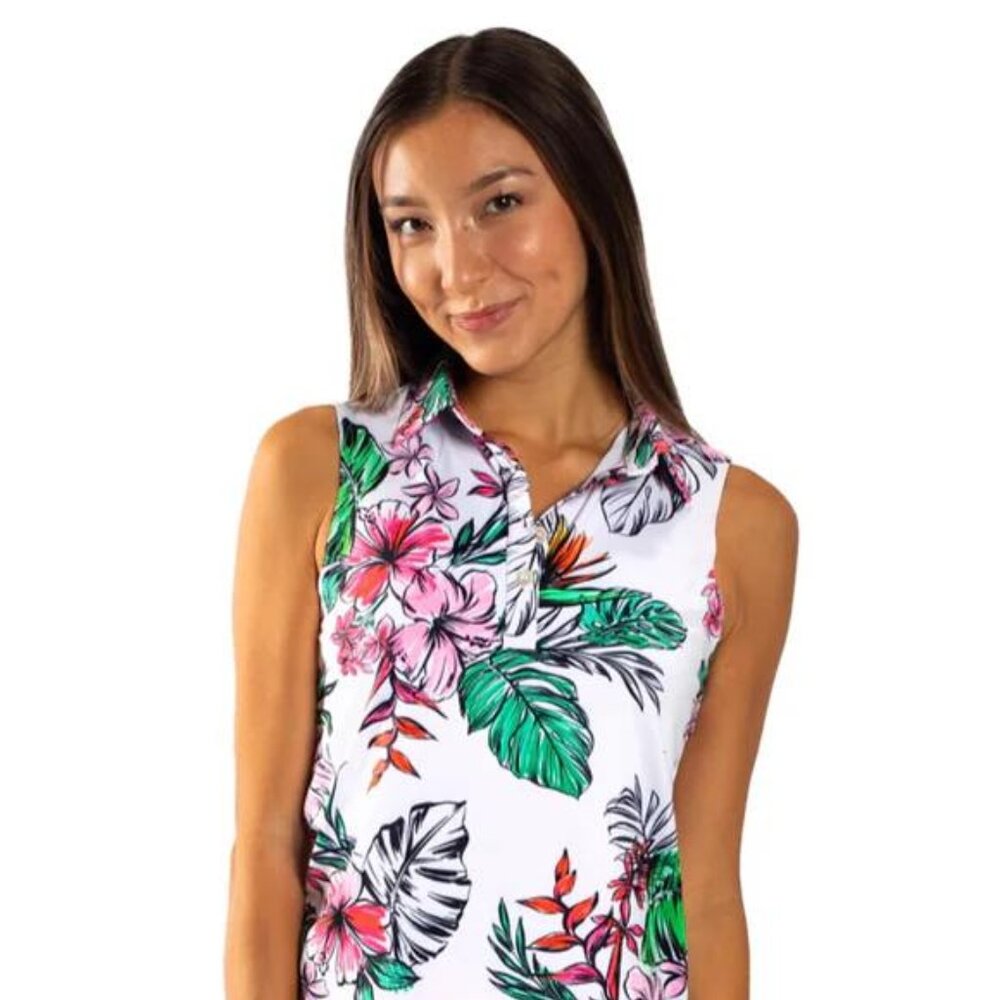 Sunday Swagger Womens Golf Polo Island Time